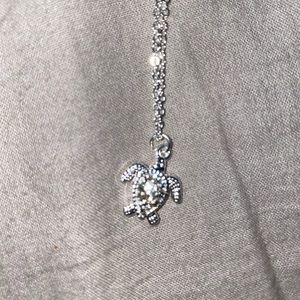 turtle silver plated necklace